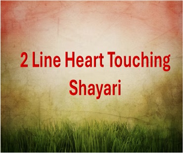 2 Line Heart Touching Shayari in Hindi | 2 Line हार्ट टचिंग शायरी हिंदी में